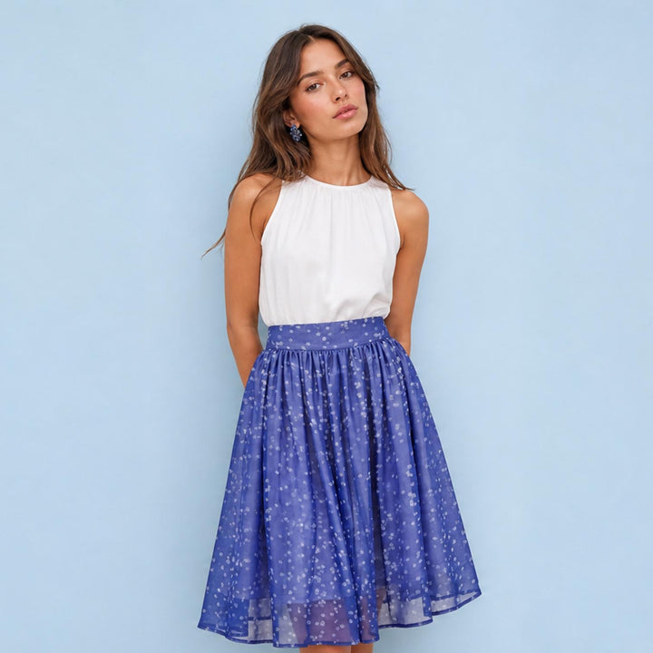 Maya Pleated Midi Skirt by Boo Pala London, view 2