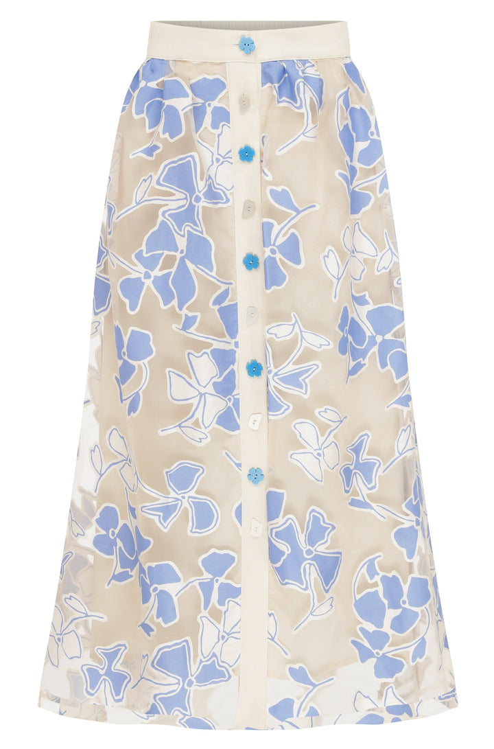 Blue Tera Skirt by Boo Pala London, view 2