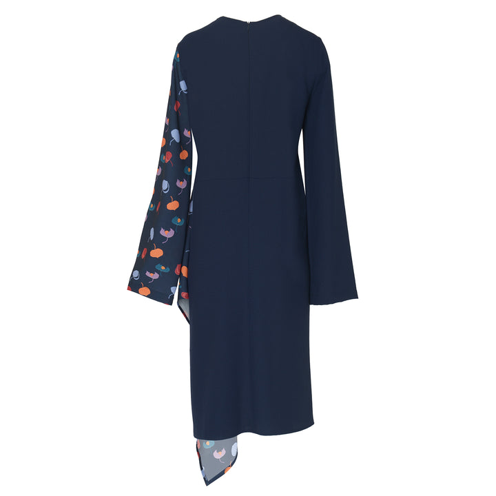 Asymmetric Blues Dress - BOO PALA LONDON