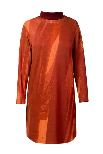Red Hues Midi Knit Dress - BOO PALA LONDON