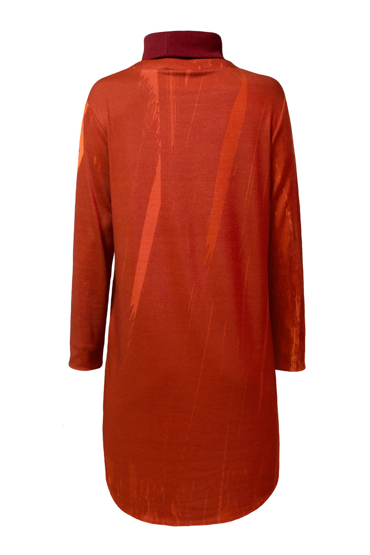 Red Hues Midi Knit Dress - BOO PALA LONDON
