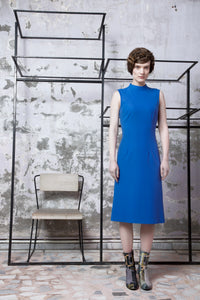Electrified Blue Midi Dress - BOO PALA LONDON