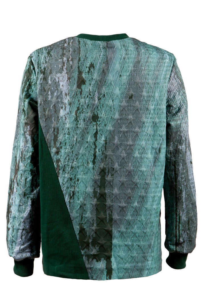 Green & Grey Strata Sweatshirt - BOO PALA LONDON