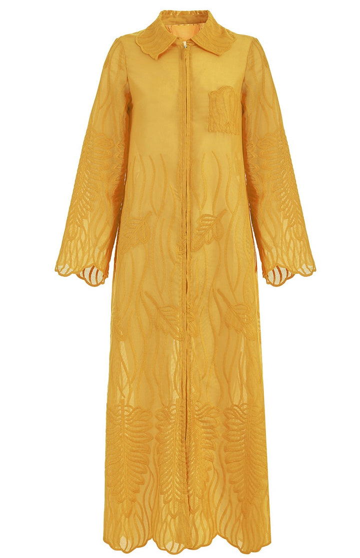 Recycled Alanis Kaftan - Mustard by Boo Pala London, view 2