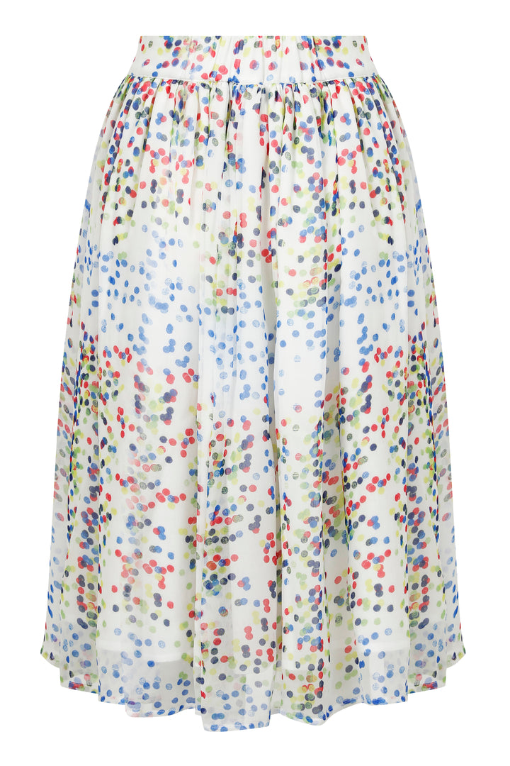 Aliza Pleated Midi Skirt by Boo Pala London, view 2