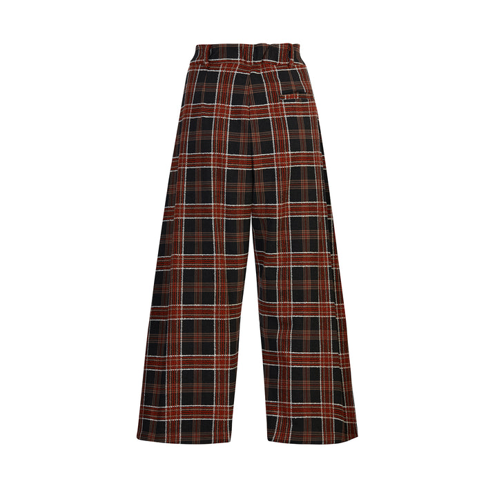 Buraun Chekku Trousers by Boo Pala London, view 2