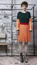 Load image into Gallery viewer, Orange Strata Midi Skirt - BOO PALA LONDON