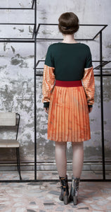 Orange Strata Midi Skirt - BOO PALA LONDON