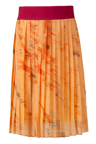 Orange Strata Midi Skirt - BOO PALA LONDON