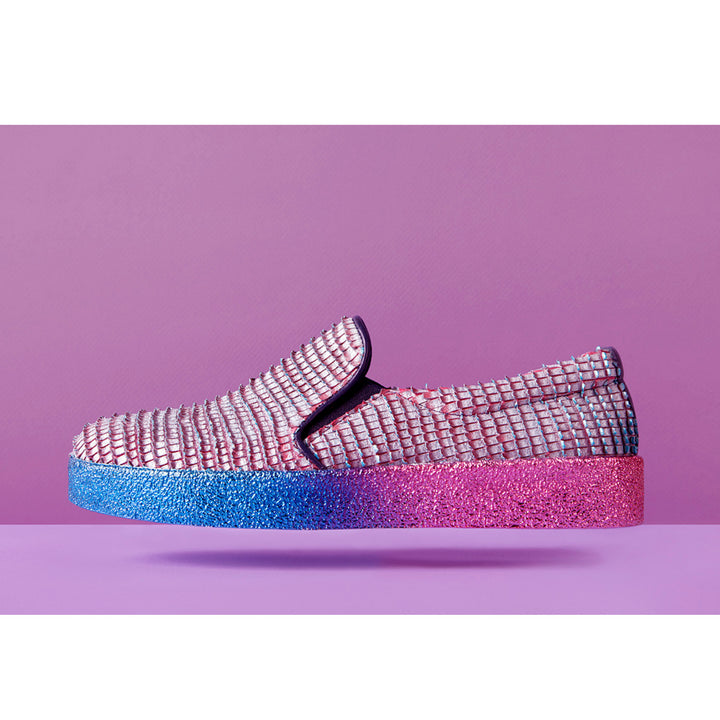 Pink Navy Poemotion Sneakers by Boo Pala London, view 2