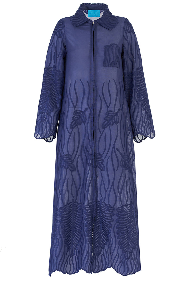 Recycled Alanis Kaftan - Navy by Boo Pala London, view 2