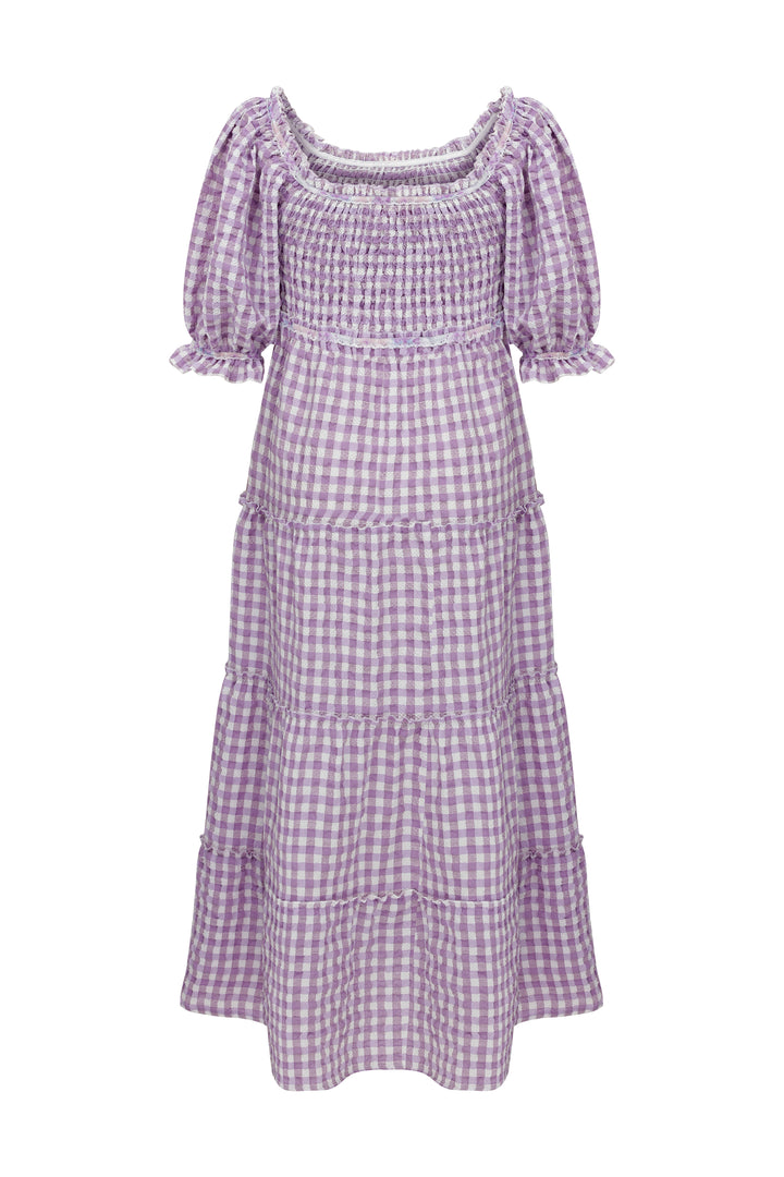 Yua Dress - Lilac by Boo Pala London, view 2