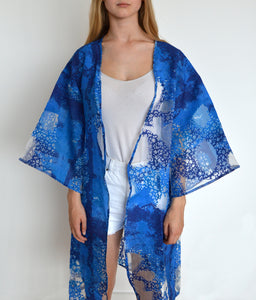 Deep Blue Kimono Jacket - BOO PALA LONDON