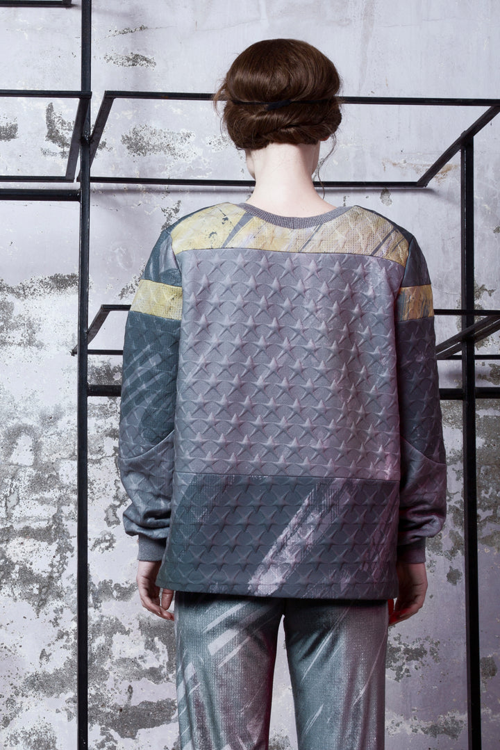 Grey Strata Sweatshirt - BOO PALA LONDON