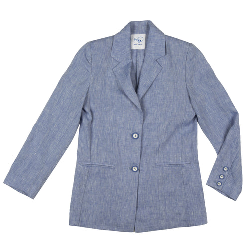 Michelle Linen Blazer - BOO PALA LONDON